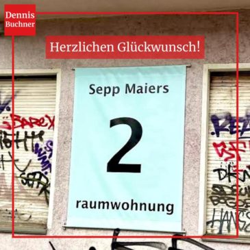 Herzlichen Glückwunsch: Sepp Maiers 2raumwohnung