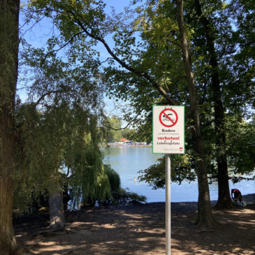 Risiken illegalen Badens im Weißen See