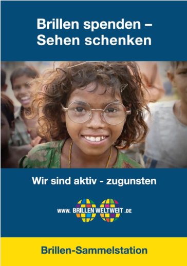 Brillen schenken – Sehen schenken: Abgabe in meinem Kiezbüro möglich