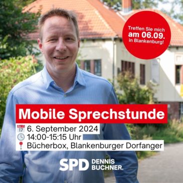 Treffen Sie mich am Freitag in Blankenburg: Mobile Sprechstunde und Ortsfest auf dem Dorfanger