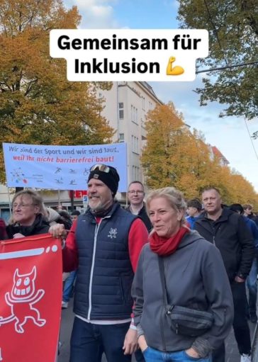 Demo für den Inklusionssportpark im Friedrich-Ludwig-Jahn-Sportpark