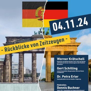 Veranstaltung “Wenn ein System zerbricht – 35 Jahre Mauerfall”