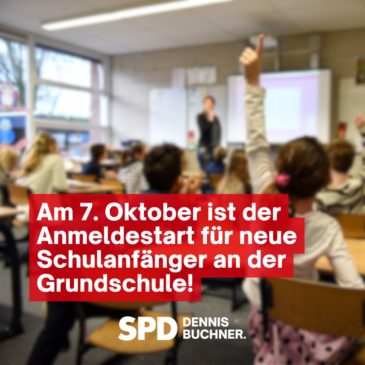 Anmeldestart für neue Schulanfänger an der Grundschule