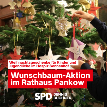 Weihnachtsfreude schenken: Wunschbaum-Aktion im Rathaus Pankow