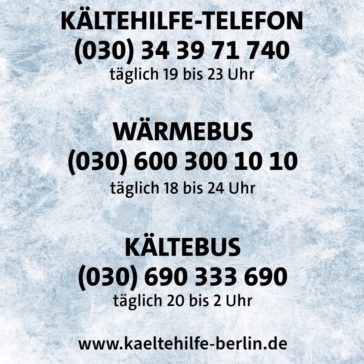 Kältehilfe für obdachlose Menschen in Berlin – Unterstützung in kalten Nächten