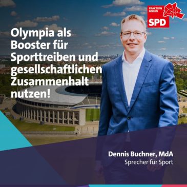 Olympia als Booster zum Sporttreiben und gesellschaftlichen Zusammenhalt nutzen!