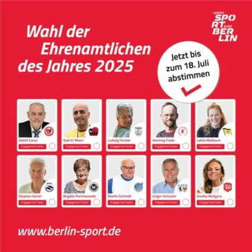 Macht mit bei der Wahl der Ehrenamtlichen des Jahres 2025!
