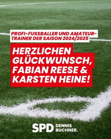Glückwunsch an Fabian Reese und Karsten Heine – Fußballer und Trainer der Saison 2024/2025