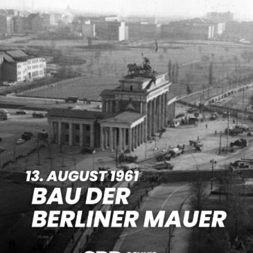 Gedenken zum Jahrestag des Mauerbaus – 13. August 2025