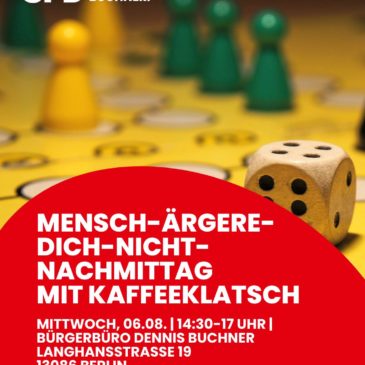 Ankündigung: Die Herzen höher schlagen lassen – Mensch-Ärgere-Dich-Nicht-Nachmittag