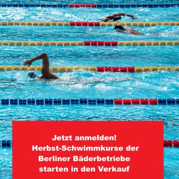Jetzt anmelden: Herbst-Schwimmkurse der Berliner Bäderbetriebe starten in den Verkauf
