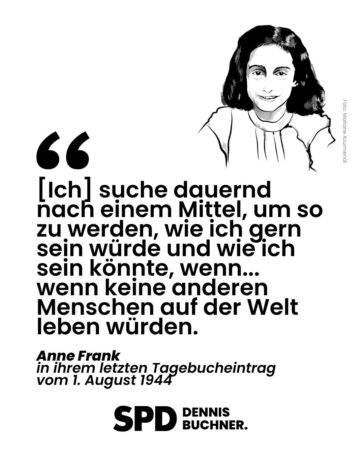 Erinnerung wachhalten – 1. August 1944: Anne Franks letzter Tagebucheintrag