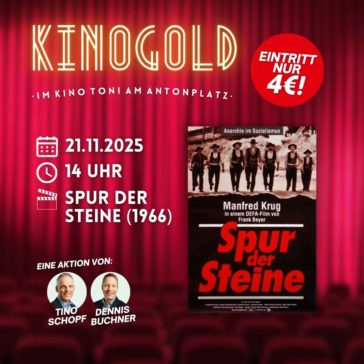 Start am Freitag – Erster Film der KinoGold-Reihe im Kino Toni –  Spur der Steine (1966)
