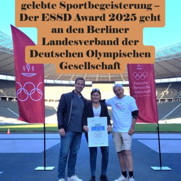 Große Anerkennung für gelebte Sportbegeisterung – Der ESSD Award 2025 geht an den Landesverband Berlin der Deutschen Olympischen Gesellschaft