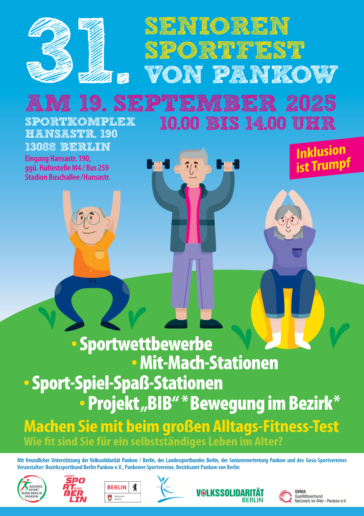 31. Seniorensportfest am 19.09.2025 in Pankow-Weißensee