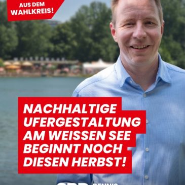 Nachhaltige Ufergestaltung am Weißen See beginnt noch diesen Herbst