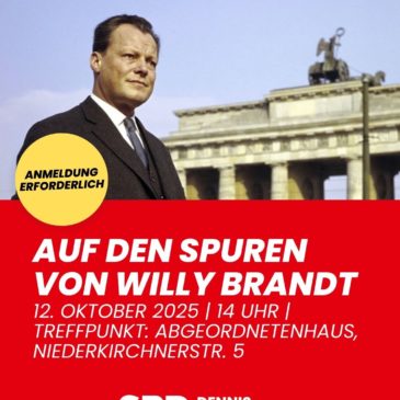 Jetzt schnell anmelden: Raus aus Weißensee: auf den Spuren von Willy Brandt