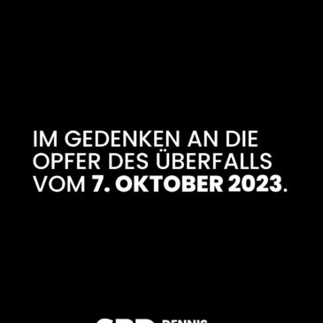 In Gedenken an die Opfer des Überfalls am 7. Oktober 2023