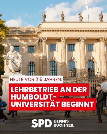 Heute vor 215 Jahren: Lehrbetrieb an der Humboldt-Universität beginnt
