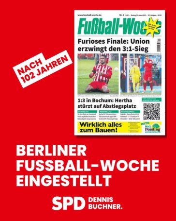 Mit der Fußball-Woche verliert Berlin ein Stück seiner Sportseele