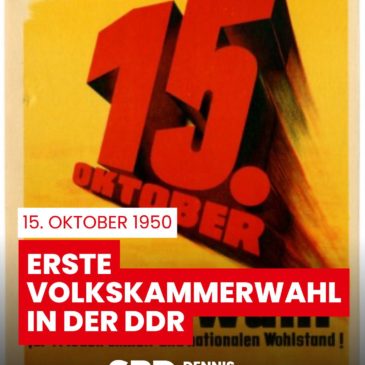 Demokratie? – Die erste Volkskammerwahl in der DDR 1950 – ein verspäteter Start für ein neues Parlament