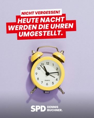 Nicht vergessen: Heute Nacht werden die Uhren umgestellt!