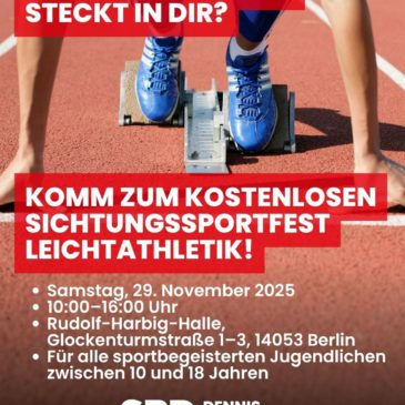 Welcher Sportler steckt in dir? – Kostenloses Sichtungs-Sportfest in Berlin