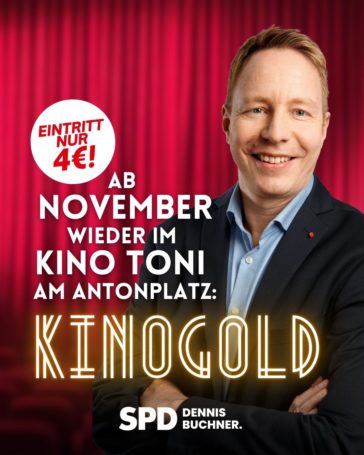 Jetzt schon vormerken: Gemeinsam Kino erleben – die neue KinoGold-Reihe startet im November im Kino Toni