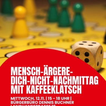 Auch im November heißt es wieder: Die Herzen höher schlagen lassen – Mensch-Ärgere-Dich-Nicht-Nachmittag