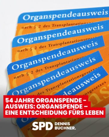 54 Jahre Organspendeausweis: Organspende – eine Entscheidung fürs Leben