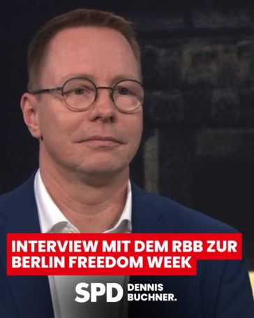 Interview mit dem RBB zur Berlin Freedom Week