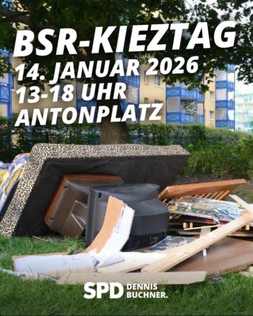 BSR-Kieztag am Antonplatz am 14.01.