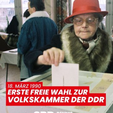 1990: Erste freie Volkskammerwahl in der DDR