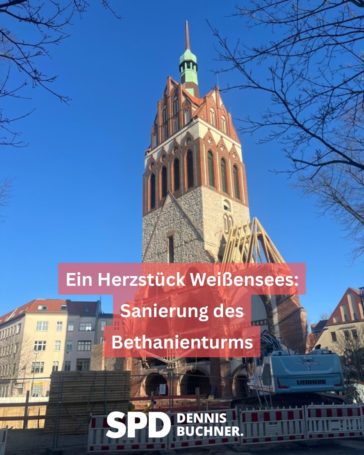 Ein Herzstück Weißensees: Sanierung des Bethanienturms kurz vor Abschluss