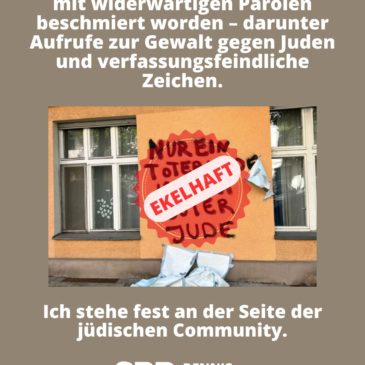 Antisemitismus hat in unserer Gesellschaft keinen Platz