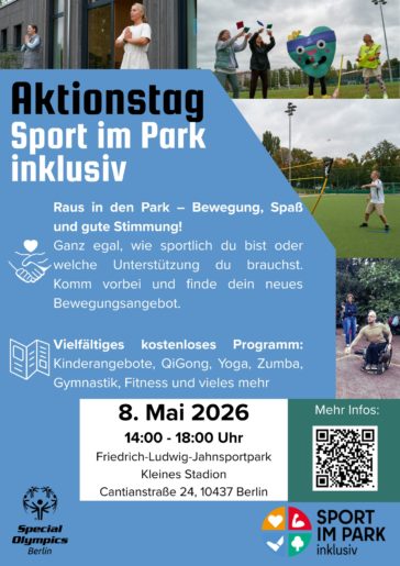 Gemeinsam in Bewegung am 08. Mai 2026 – Berlin feiert „Sport im Park inklusiv“
