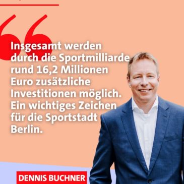 Gute Nachrichten für den Berliner Sport!
