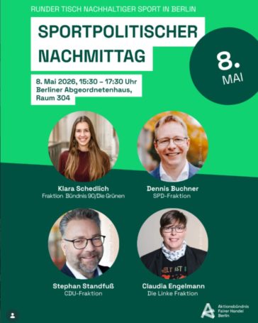Sportpolitischer Nachmittag am 08. Mai 2026 im Berliner Abgeordnetenhaus