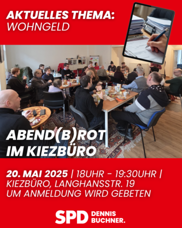 Abend(b)rot im Kiezbüro: Thema “Wohngeld” am 20.05.2026 um 18 Uhr