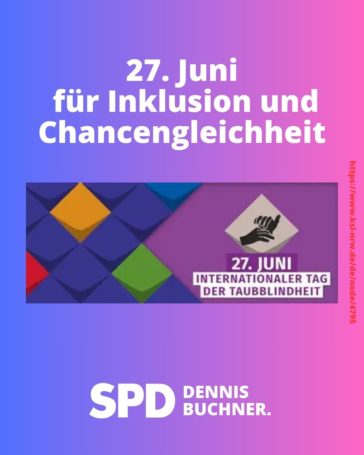 Internationaler Tag der Taubblindheit am 27. Juni
