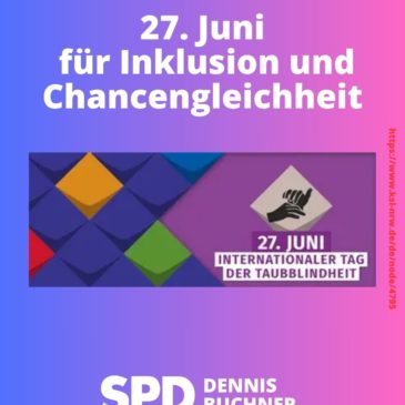 Internationaler Tag der Taubblindheit am 27. Juni