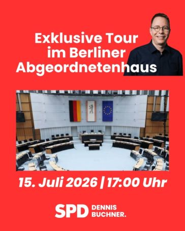 Exklusive Führung durch das Berliner Abgeordnetenhaus am 15. Juli 2026