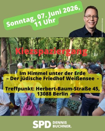 Kiezspaziergang “Rundgang Im Himmel unter der Erde – Der jüdische Friedhof Weißensee”