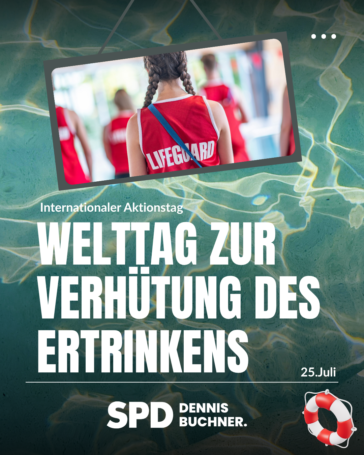 25. Juli: Internationaler Tag zur Prävention vor Ertrinken