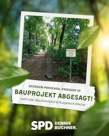 Georgen-Parochial-Friedhof lll: Bauprojekt abgesagt