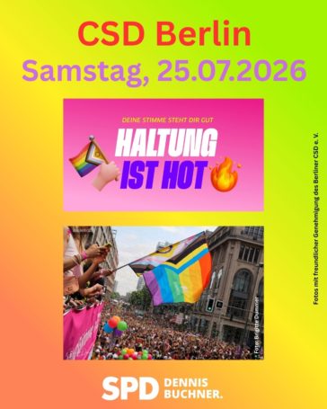 Berlin bleibt Regenbogenhauptstadt – Vielfalt verteidigen, Demokratie stärken