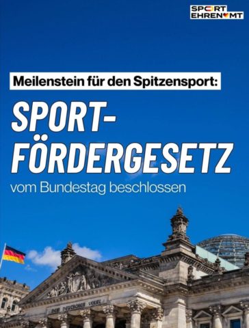 Sportfördergesetz: Wichtiger Meilenstein für den deutschen Spitzensport