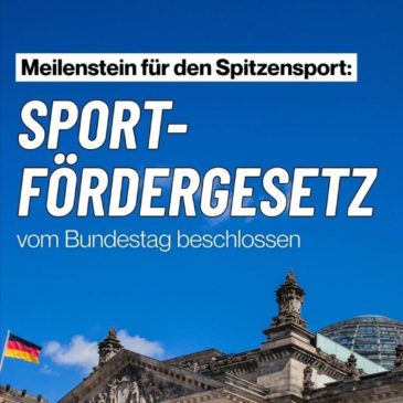 Sportfördergesetz: Wichtiger Meilenstein für den deutschen Spitzensport