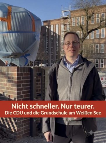 Mit der Wahrheit sparsam unterwegs: Die CDU und die Grundschule am Weißen See
