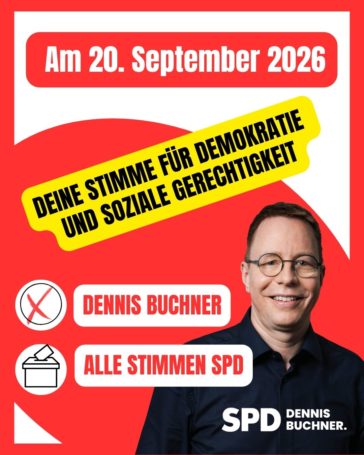Gehen Sie wählen! Wählen Sie demokratisch! – Wählen Sie am 20. September mit allen drei Stimmen die SPD!
